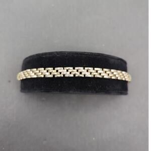 Vintage Fashion BRACELET silver Marked Italy Minimalist woven Quiet Luxury